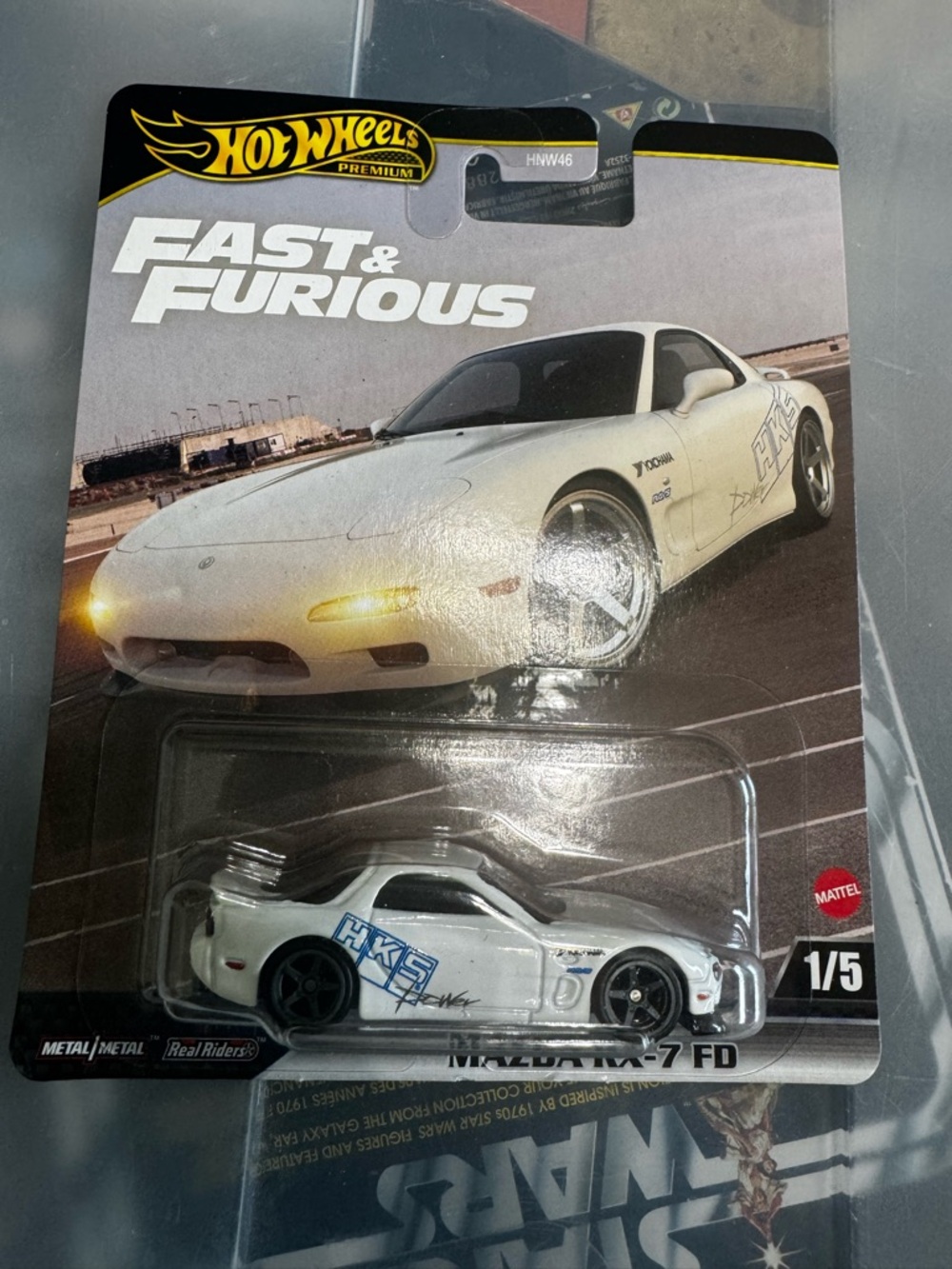 Hot Wheels Fast & Furious White Mazda RX-7 FD Toy Car